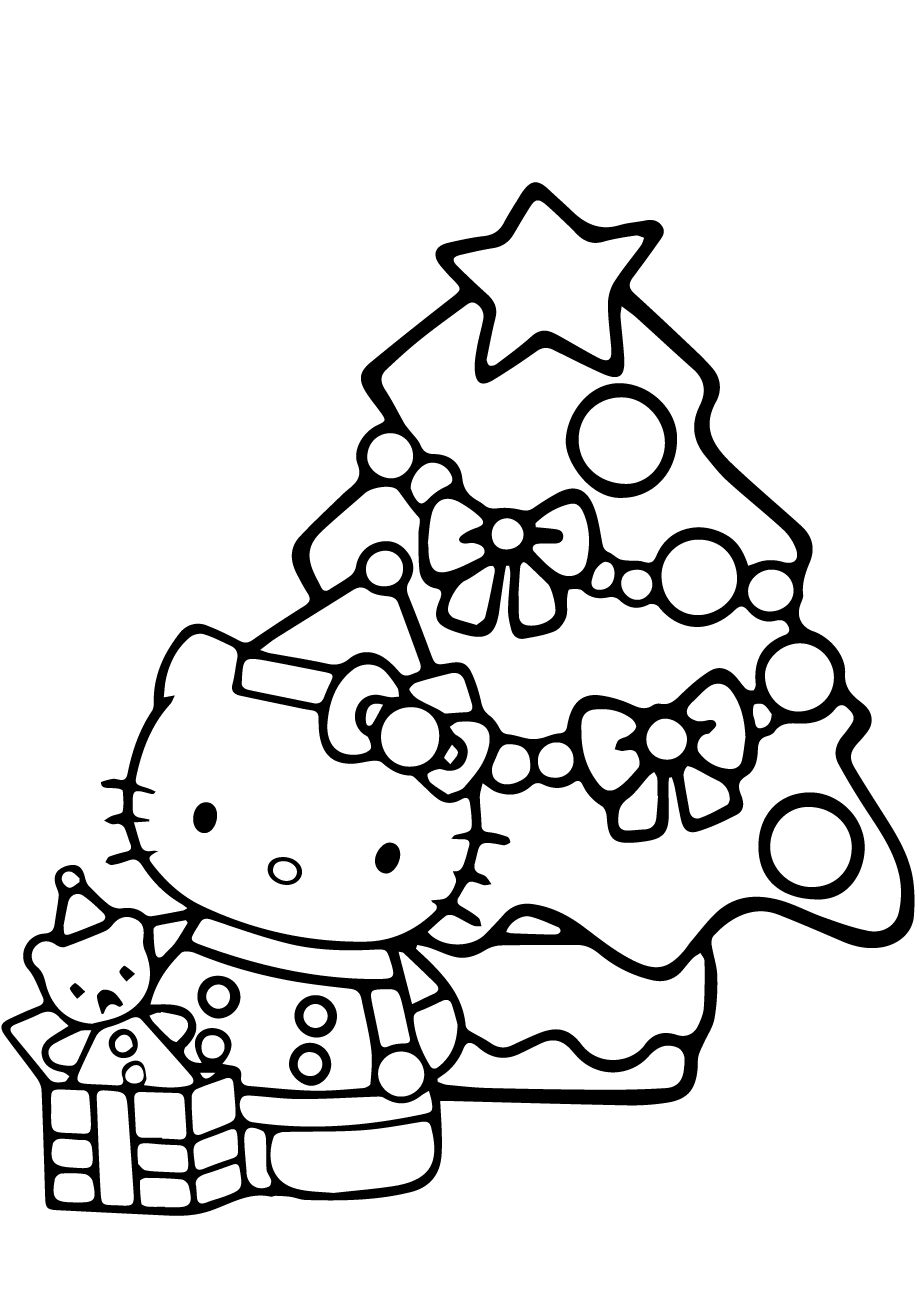 Top 25+ Mẫu tranh tô màu Hello Kitty Cute, Dễ thương dành cho bé 25 | Trang tô  màu giáng sinh, Hello kitty, Sách tô màu