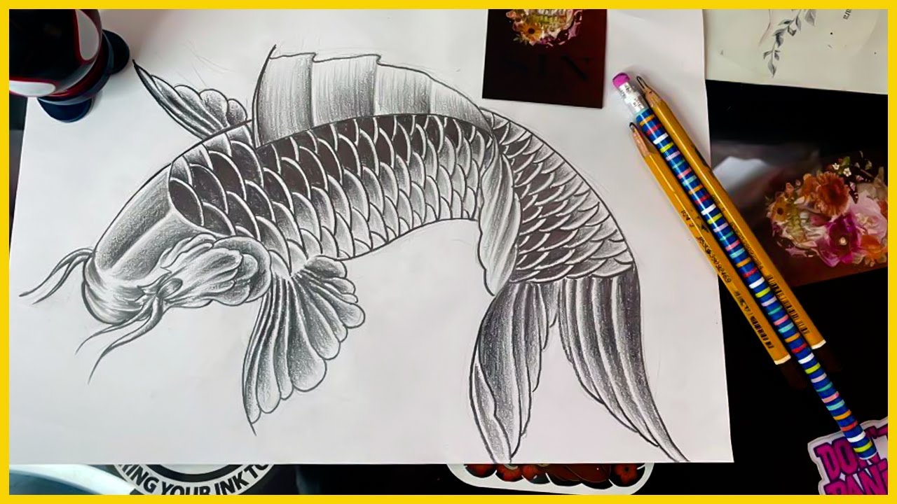 Xăm hình bằng bút vẽ  Hướng dẫn vẽ hình xăm giả  Giả mà như thật   Japanese koi fish tattoo Avatar tattoo Yin yang tattoos